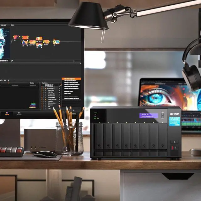 Alt view image 3 of 7 - QNAP ULTRA-HIGH SPEED 8 BAY THUNDERBOLT 4 NAS. INTEL CORE I9 16-CORE (8 PERFORMA