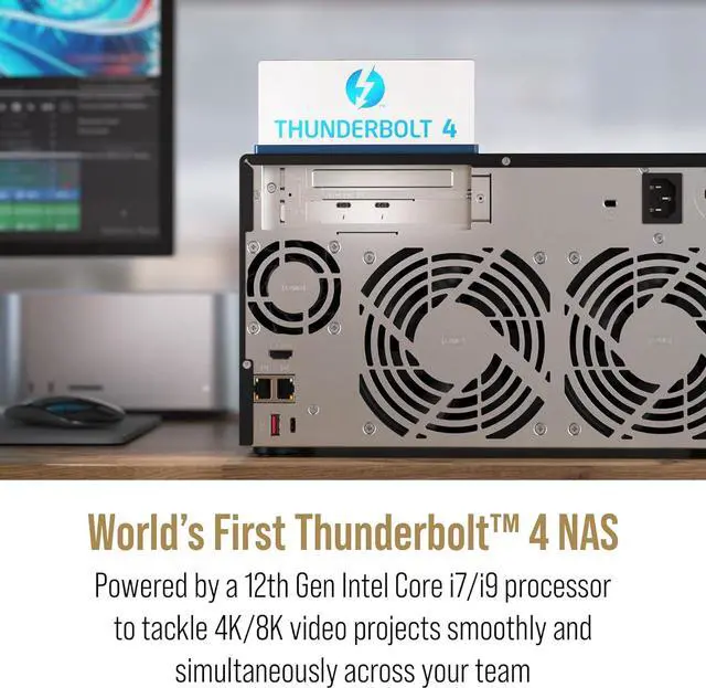 Alt view image 4 of 7 - QNAP ULTRA-HIGH SPEED 8 BAY THUNDERBOLT 4 NAS. INTEL CORE I9 16-CORE (8 PERFORMA