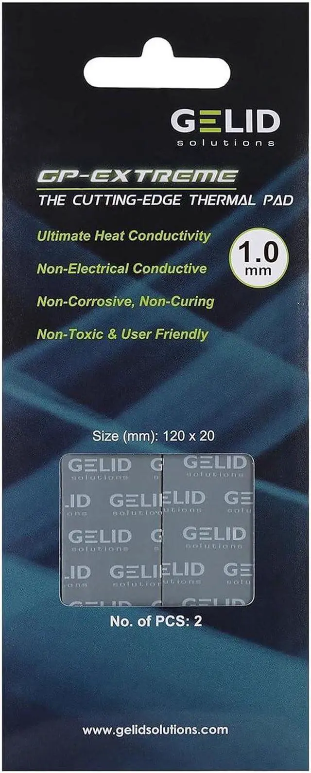 Alt view image 6 of 6 - Gelid Solutions TP-VP05-B GP-Extreme 12W-Thermal Pad 120x20x 1.0(2pcs) Excellent Heat Conduction, Ideal Gap Filler.