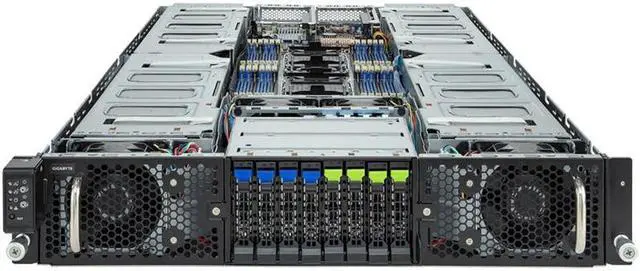Alt view image 2 of 6 - Gigabyte G293-S41 Rev. AAP1 2U HPC/AI Server - 5th/4th Gen Intel Xeon Scalable, Dual CPU, 4x PCIe Gen5 GPUs
