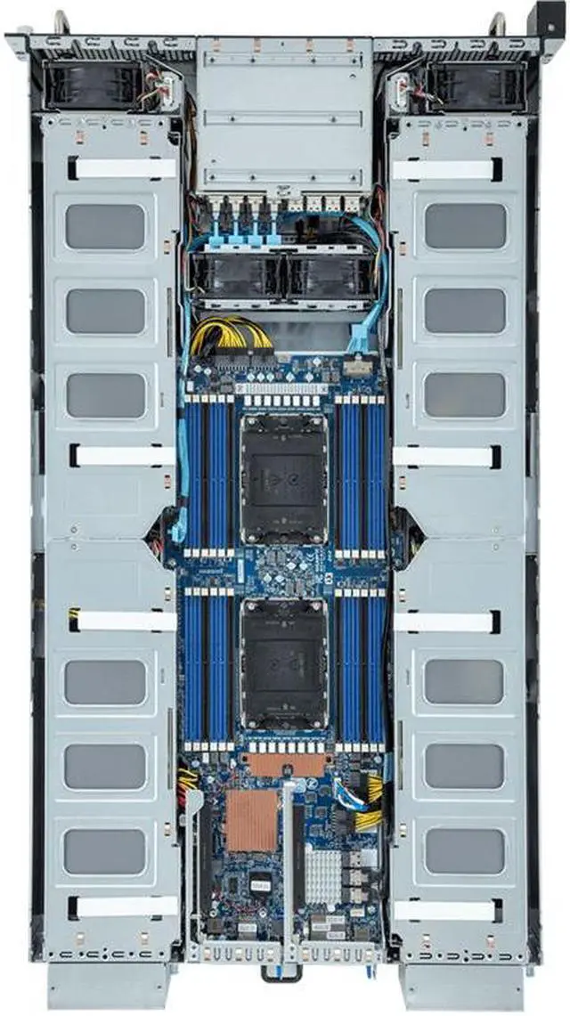 Alt view image 5 of 6 - Gigabyte G293-S41 Rev. AAP1 2U HPC/AI Server - 5th/4th Gen Intel Xeon Scalable, Dual CPU, 4x PCIe Gen5 GPUs