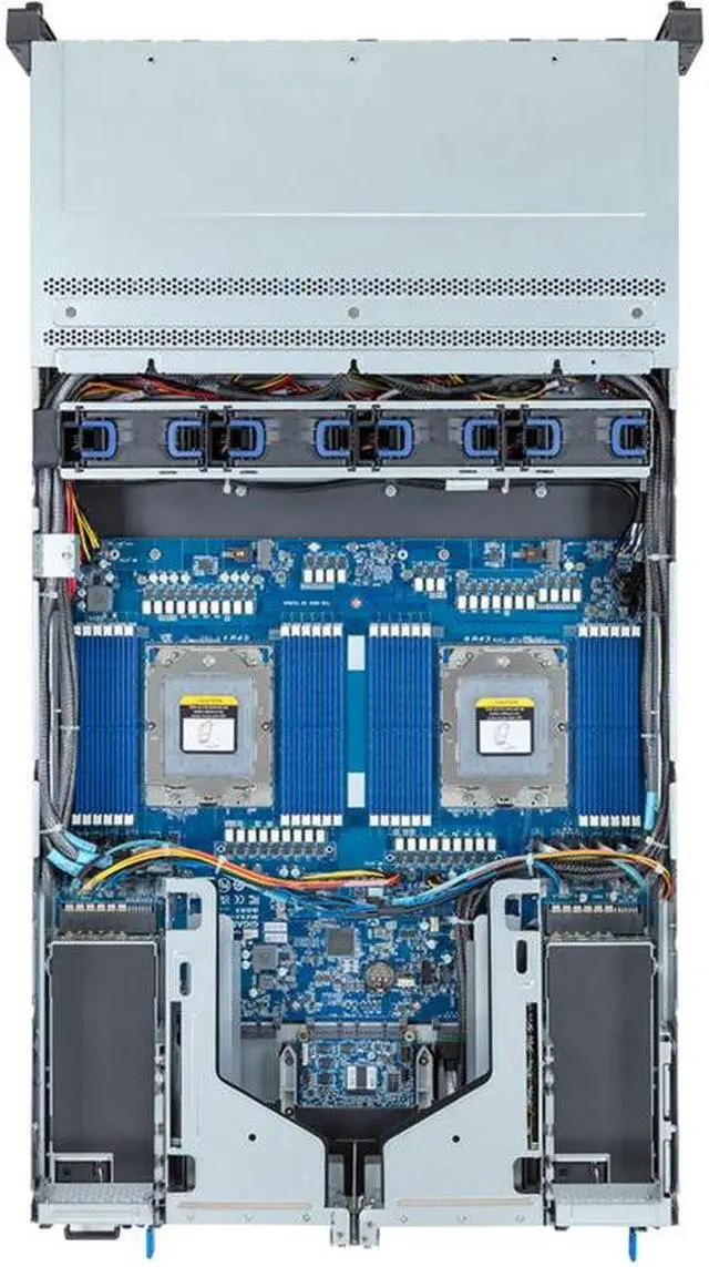Alt view image 4 of 4 - Gigabyte R283-Z96 Rev. AAE3 2U Rack Server - AMD EPYC 9004, Dual CPU, 3x Gen3 M.2, 3x PCIe Gen3 Slost, 24x Gen5 NVMe/SATA/SAS-4 Bays