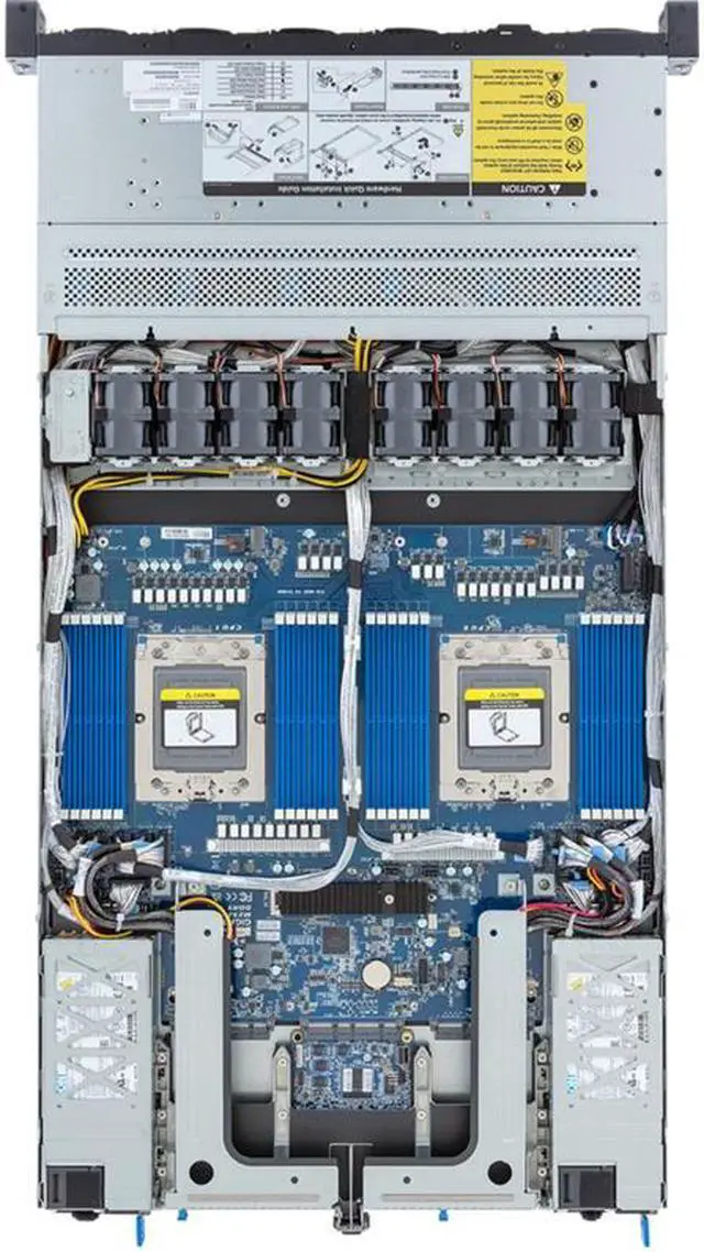 Alt view image 4 of 4 - Gigabyte R183-Z94 Rer. AAD1 1U Rack Server - AMD EPYC 9004, Dual CPU, 3x Gen3 M.2 Slots, 12-Bay Gen5 NVMe/SATA/SAS-4 Byas