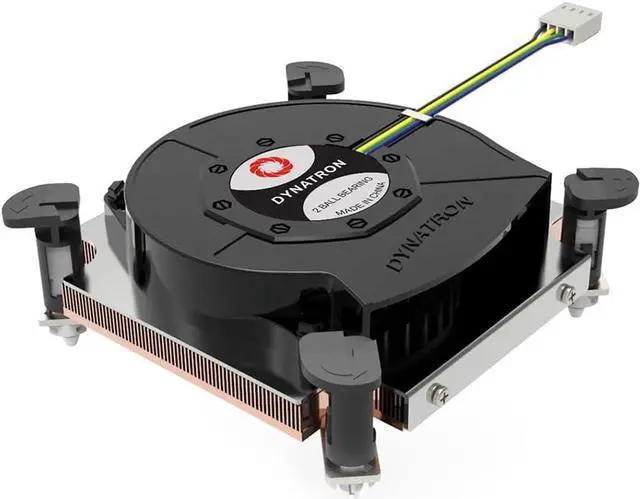 Alt view image 4 of 6 - Dynatron Q8 1U Copper HeatSink with Skiving Fins for LGA 1700 Socket