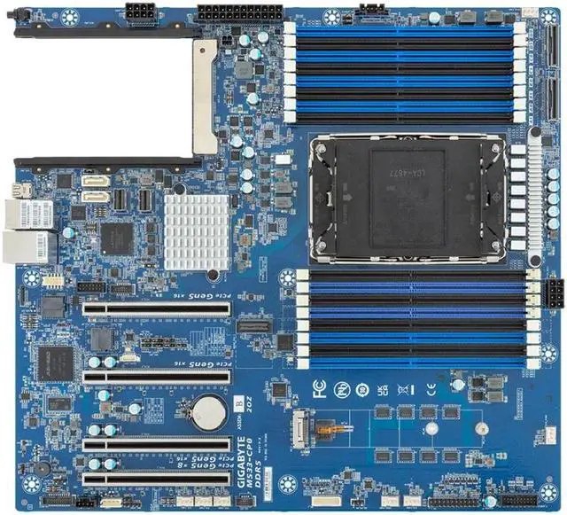 Alt view image 2 of 4 - Gigabyte MS33-CP0 Rev. 1.x/3.x Server Motherboard - 5th/4th Gen Intel Xeon Scalable - E-ATX UP