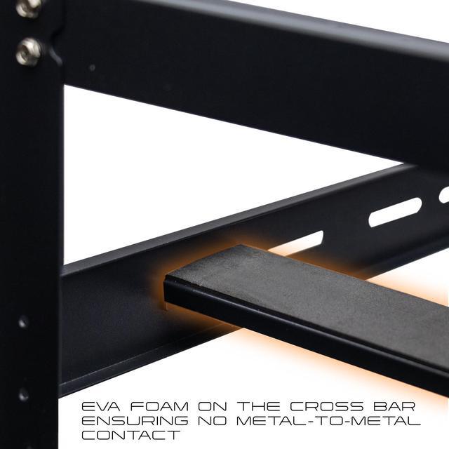 Alt view image 3 of 8 - AAAwave 12GPU Mining Rig Frame - The Sluice V2 Steel Open Frame Mining Rig Case, Stackable Chassis for Crypto Coin Currency & AI Machine Learning Applications - Frame Only (Black)