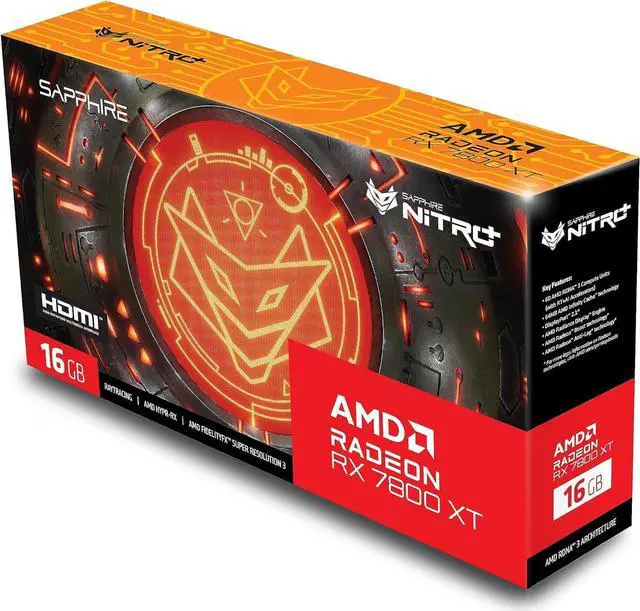 Alt view image 2 of 5 - SAPPHIRE NITRO+ Radeon RX 7800 XT Video Card 11330-01-20G