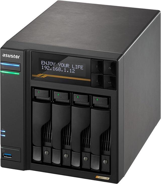 Alt view image 4 of 6 - Asustor Lockerstor 4 Gen3 AS6804T 4 Bay NAS, Quad-Core 2.3GHz CPU, Dual USB 4 Ports, Dual 10GbE Ports, Dual 5GbE Ports, 16G ECC RAM DDR5, Four M.2 SSD Slots (Diskless)