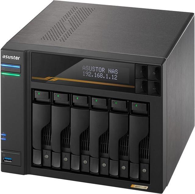Alt view image 3 of 6 - Asustor Lockerstor 6 Gen3 AS6806T 6 Bay NAS, Quad-Core 2.3GHz CPU, Dual USB 4 Ports, Dual 10GbE Ports, Dual 5GbE Ports, 16G ECC RAM DDR5, Four M.2 SSD Slots (Diskless)