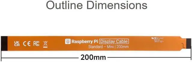 Alt view image 5 of 5 - Raspberry Pi SC1131 Accessories, Adapter cables, Length 200mm, Supports Display