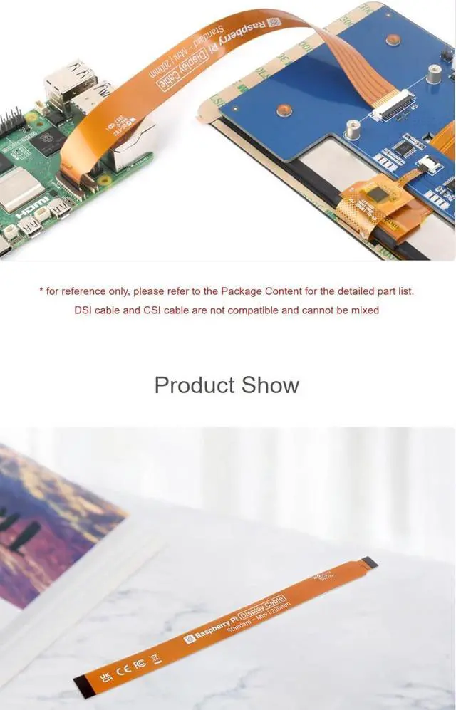 Alt view image 4 of 5 - Raspberry Pi SC1131 Accessories, Adapter cables, Length 200mm, Supports Display