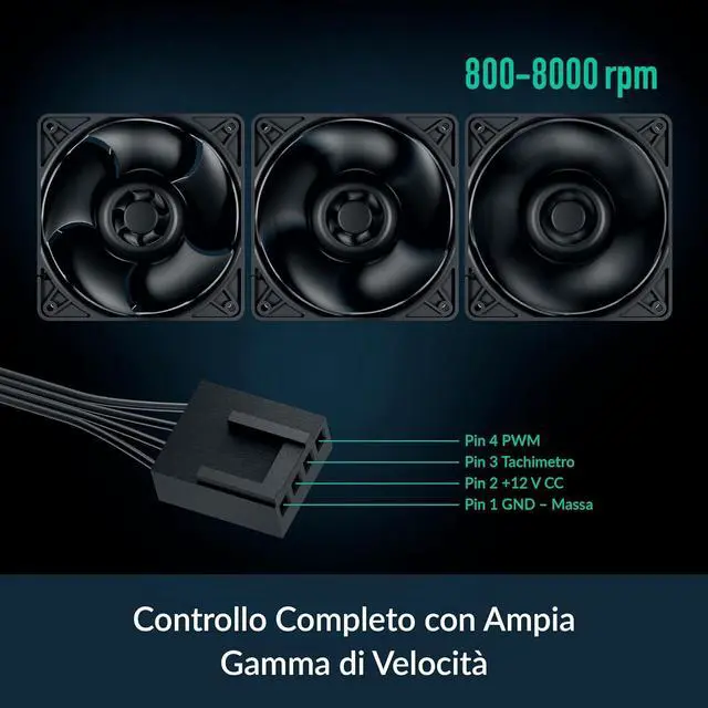 Alt view image 5 of 5 - Arctic ACFAN00294A S12038-8K -120mm Case Fan - dual ball bearing - max 8000 RPM - PWM regulated