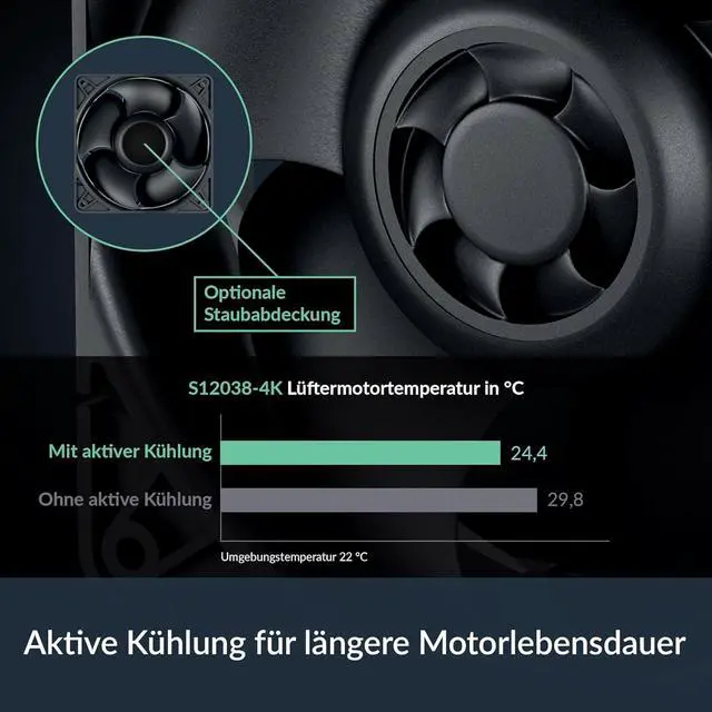 Alt view image 3 of 6 - Arctic ACFAN00303A S12038-4K -120mm Case Fan (3-Pack) - dual ball bearing - max 4000 RPM - PWM regulated