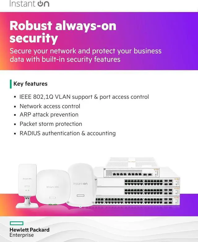 Alt view image 6 of 7 - HPE JL681A#AC3 Instant On 1930 8-Port PoE Gb Ethernet 8xGE PoE (124W), 2X 1G SFP, L2+ Smart Switch International Cord