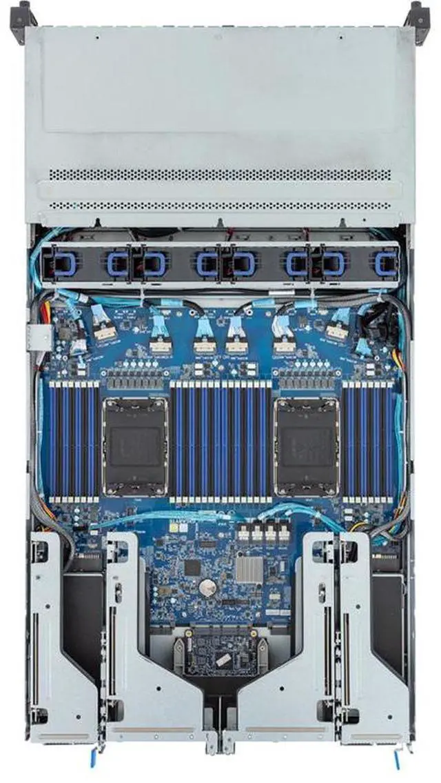 Alt view image 4 of 4 - Gigabyte R283-S92 Rev. AAE3 2U Rack Server - 5th/4th Gen Intel Xeon Scalable Dual CPU, 4+4 Gen5 PCIe Slots, 24 Gen4 NVMe/SATA/SAS Bays