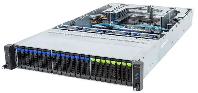 Main image of Gigabyte R283-S92 Rev. AAE3 2U Rack Server - 5th/4th Gen Intel Xeon Scalable Dual CPU, 4+4 Gen5 PCIe Slots, 24 Gen4 NVMe/SATA/SAS Bays