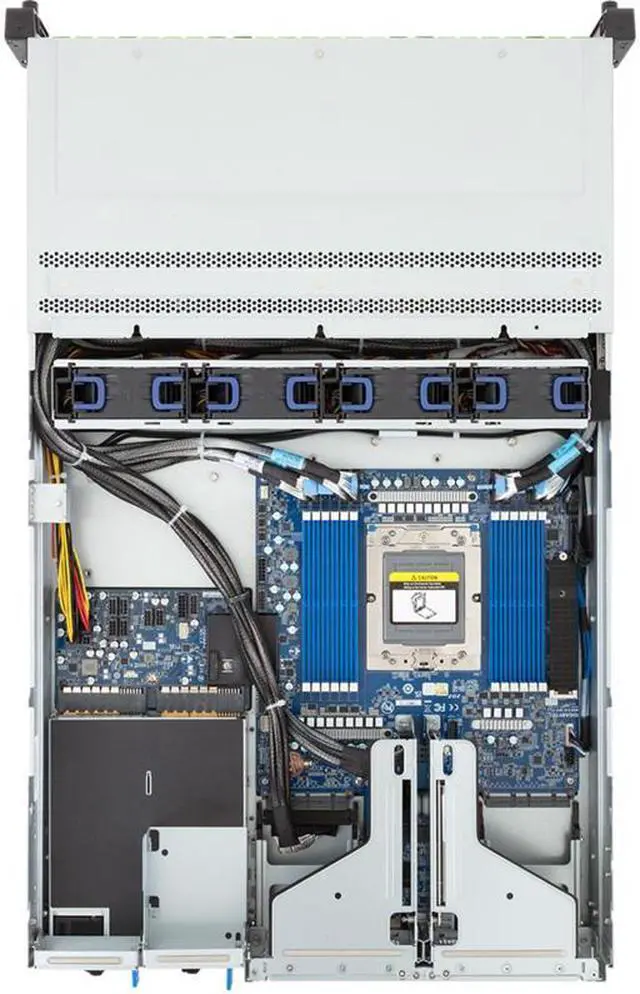 Alt view image 4 of 4 - Gigabyte R263-Z36 Rev. AAJ1 2U Rack Server - AMD EPYC 9004, 1x Gen3 M.2, 1+1x Gen5 x16 PCIe Slots, 24x Gen5 NVMe Bays