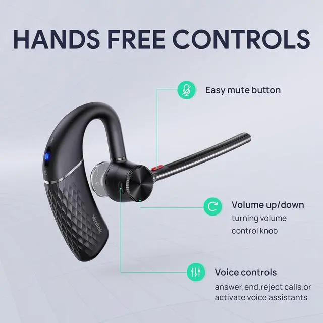 Alt view image 6 of 13 - Yealink BH71 Pro Bluetooth Headset with USB-C/A Dongle