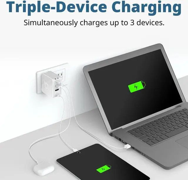 Alt view image 3 of 9 - AverMedia GC313WHITE Core Go Portable Charger Steam Deck Dock, Fast Charging USB C Hub, Compatible w/ iPhone, iPad, Laptop, PC Gaming (WHITE)