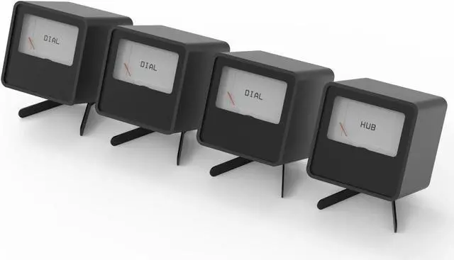 Main image of Streacom ST-VU1BSR4 VU1 Dynamic Analogue Dials - Black - All aluminum enclosure, glass panel