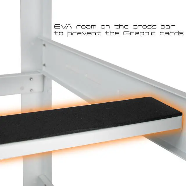 Alt view image 3 of 7 - AAAwave 12GPU Mining Rig Frame - The Sluice V2 Stackable Open Frame Steel Mining Case, for Crypto Coin Currency & AI Machine Learning Applications - Frame Only (White)