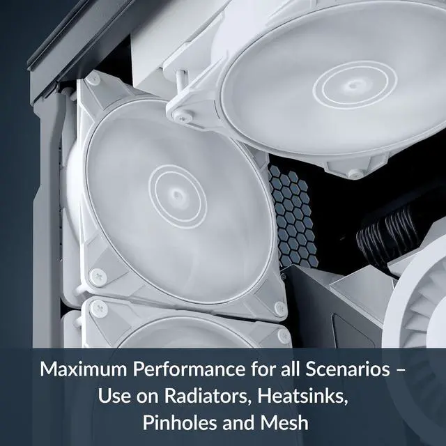 Alt view image 4 of 7 - Arctic ACFAN00304A P14 Max 140mm Case Fan fluid dynamic bearing max 2800 RPM - PWM - White