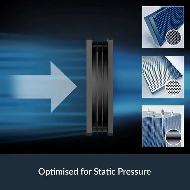 Alt view image 5 of 5 - Arctic ACFAN00300A P9 Max 92mm Pressure Optimized Case Fan | Fluid Dynamic Bearing | PWM controlled Speed- Black