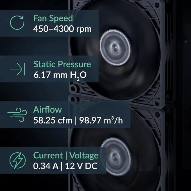 Alt view image 2 of 5 - Arctic ACFAN00300A P9 Max 92mm Pressure Optimized Case Fan | Fluid Dynamic Bearing | PWM controlled Speed- Black