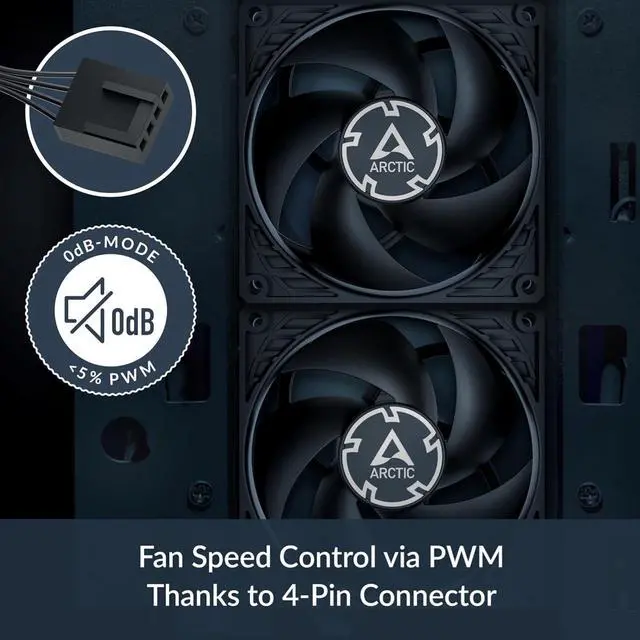 Alt view image 3 of 5 - Arctic ACFAN00300A P9 Max 92mm Pressure Optimized Case Fan | Fluid Dynamic Bearing | PWM controlled Speed- Black