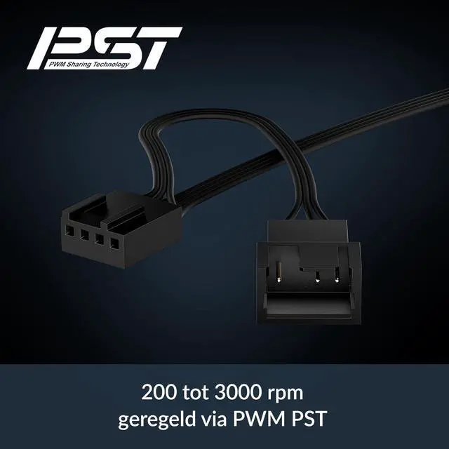 Alt view image 5 of 6 - Arctic ACFAN00299A P9 PWM PST CO  92mm Pressure Optimized Case Fan | Dual Ball bearing | PWM Controlled speed with PST SplitterBlack