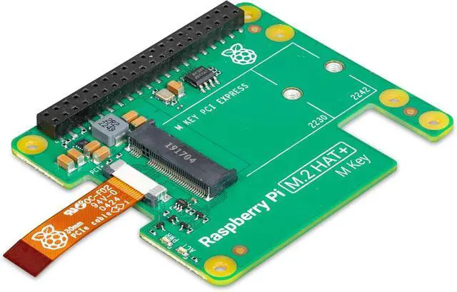 Alt view image 2 of 4 - Raspberry Pi SC1166 M.2 HAT, BOARD ROHS COMPLIANT NVMe drives, AI accelerators to Raspberry Pi 5s PCIe 2.0 interface