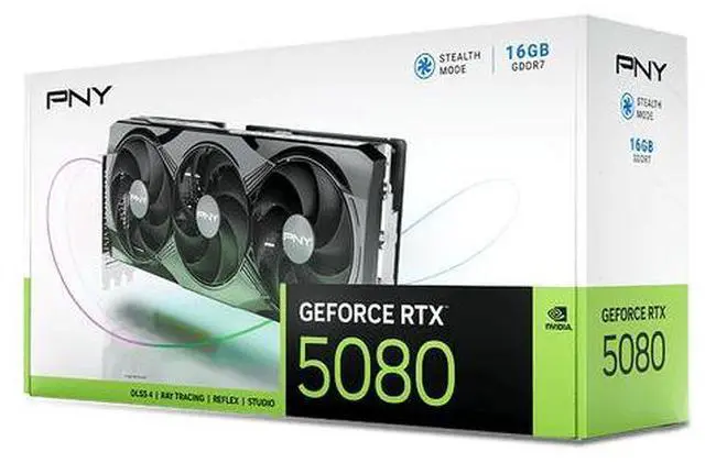 Alt view image 5 of 19 - PNY VCG508016TFXPB1 NVIDIA GeForce RTX 5080 16GB 256-Bit GDDR7 DLSS 4.0 PCI Express 5.0 x16 Video Card