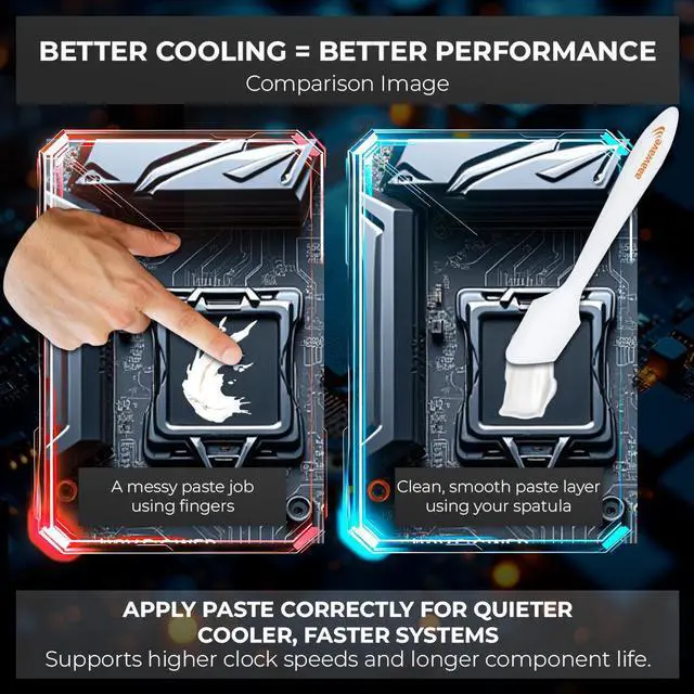 Alt view image 5 of 6 - AAAwave Thermal Paste Spreader - Spatula for Applying and Spreading Thermal Paste or Liquid Metal on CPU, GPU and Heatsinks Pack of 5