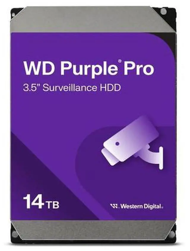 Main image of WD Purple Pro WD142PURP 14TB 7200 RPM 512MB Cache SATA 3.5" Internal Hard Drive Bare Drive