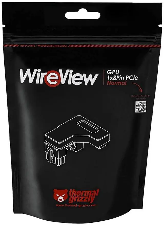 Alt view image 3 of 3 - Thermal Grizzly TG-WV-P18N WireView GPU 1x8Pin PCIe Normal