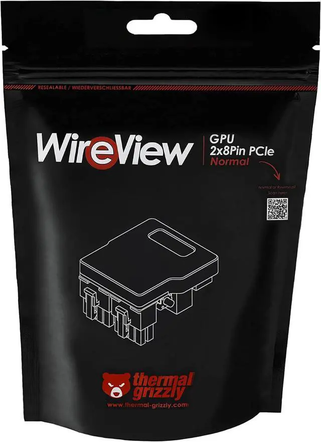 Alt view image 4 of 4 - Thermal Grizzly TG-WV-P28N WireView GPU 2x8Pin PCIe Normal