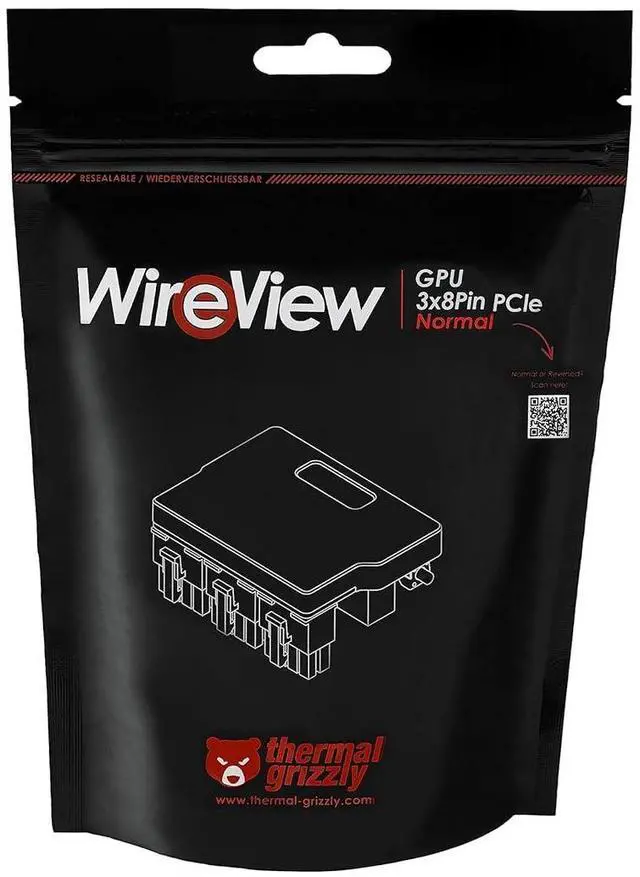 Alt view image 4 of 4 - Thermal Grizzly TG-WV-P38N WireView GPU 3x8Pin PCIe Normal