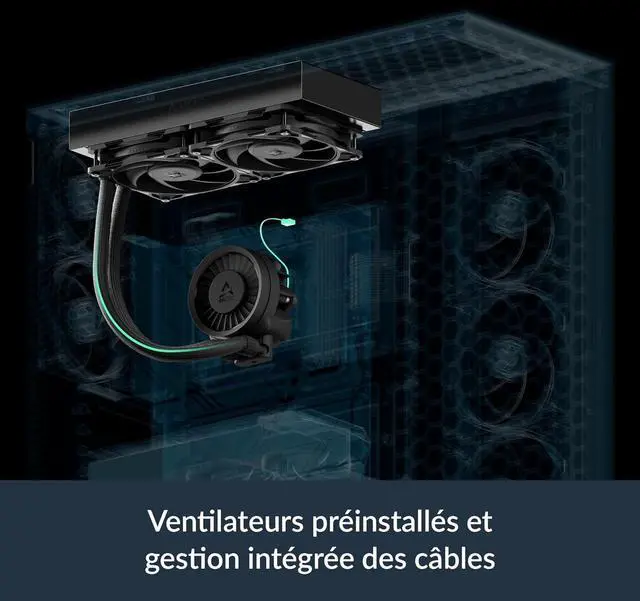 Alt view image 3 of 7 - Arctic ACFRE00178A Liquid Freezer III Pro 240 AIO CPU Cooler, Water Cooling, AMD AM5/AM4, Intel LGA1851/1700 - Black