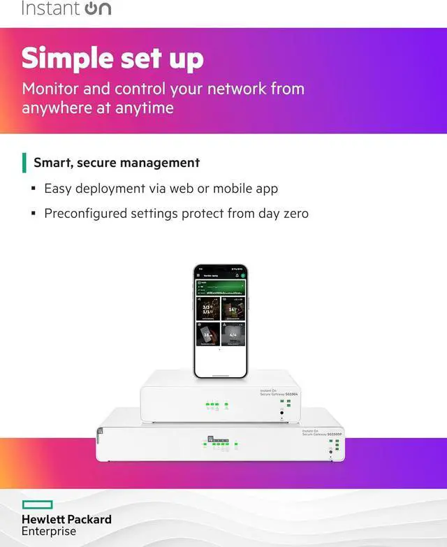 Alt view image 4 of 7 - HPE Networking Instant On SG2505P Secure Gateway, 5-port SmartRate 2.5G PoE+ 64W | S0G34A#ABA