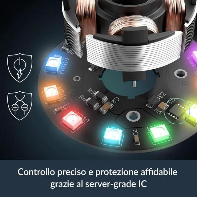 Alt view image 2 of 7 - Arctic ACFAN00310A P12 Pro A-RGB, 120 mm A-RGB PWM Fan with Cable Splitter - 3 Pack