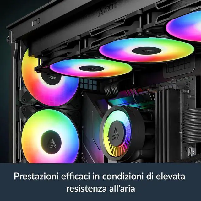 Alt view image 6 of 7 - Arctic ACFAN00310A P12 Pro A-RGB, 120 mm A-RGB PWM Fan with Cable Splitter - 3 Pack