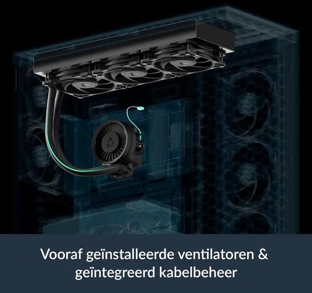 Alt view image 7 of 7 - Arctic ACFRE00181A Liquid Freezer III Pro 420 AIO CPU Fans 3 x 140mm Water Cooling, AMD AM5/AM4, Intel LGA1851/1770 - Black