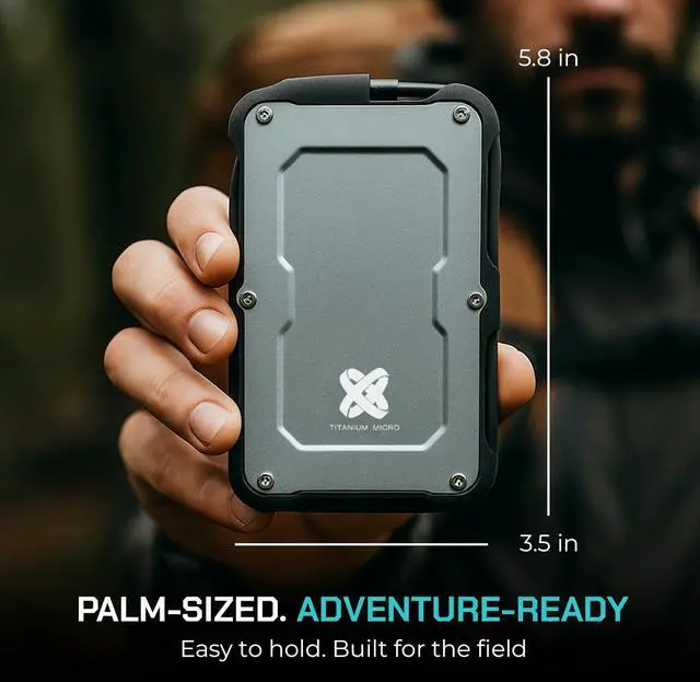 Alt view image 7 of 7 - Titanium Micro 2TB External SSD, Titanium One Up to 500MB/s, Wrap-around USB-C 3.2 Gen 2, Rugged IP66 Water&Drop Resistance, Portable Solid State Drive for Window PC, Mac, PS4, PS5, Xbox