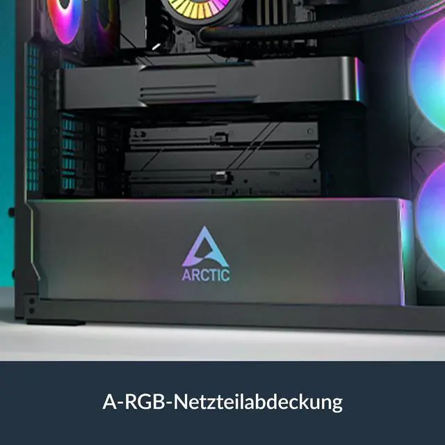 Alt view image 7 of 7 - Arctic ACPCC00015A Xtender PC Case-Mid Tower-Tempered Glass Panel-Included A-RGB Fans (Black)