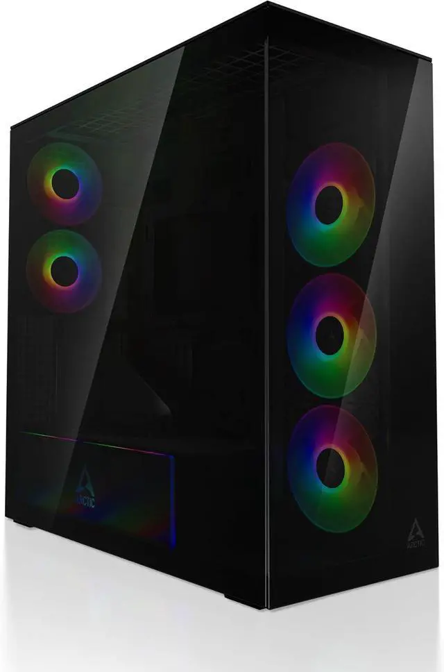 Main image of Arctic ACPCC00016A Xtender VG PC Case-Mid Tower-Tempered Glass Panel-Included A-RGB Fans-Vertical GPU Mounting Kit (Black)