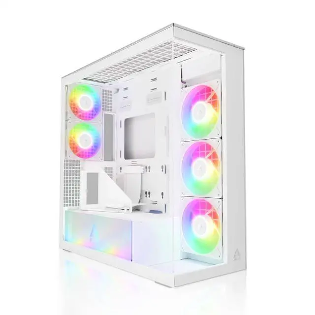 Main image of Arctic ACPCC00017A Xtender VG PC Case-Mid Tower-Tempered Glass Panel-Included A-RGB Fans-Vertical GPU Mounting Kit (White)