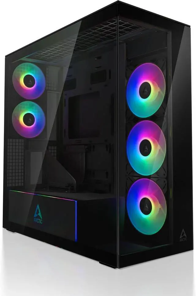 Main image of Arctic ACPCC00019A Xtender VG PC Case-Mid Tower Tempered Glass Panel-A-RGB Fans Vertical GPU Mounting Kit (Mirror Black)