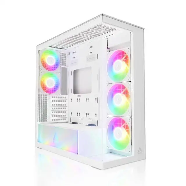 Main image of Arctic ACPCC00014A Xtender PC Case-Mid Tower-Tempered Glass Panel-Included A-RGB Fans (White)
