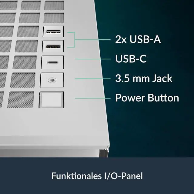 Alt view image 5 of 7 - Arctic ACPCC00014A Xtender PC Case-Mid Tower-Tempered Glass Panel-Included A-RGB Fans (White)