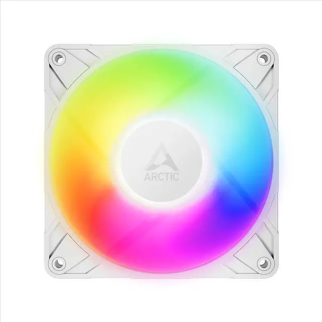 Alt view image 2 of 5 - Arctic ACFAN00311A P12 Pro A-RGB 120 mm PWM Fan with Y-Cable Splitter,600-3000 RPM, Fluid Dynamic Bearing, 4-Pin (White)